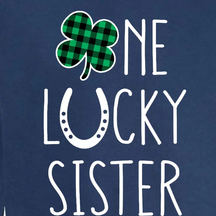 Family Matching St Patricks Day Girl One Lucky Sister Teens Garment-Dyed Sweatshirt