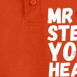 Funny Mr Steal Your Heart Valentines Day Boy Dry Zone Grid Performance Polo