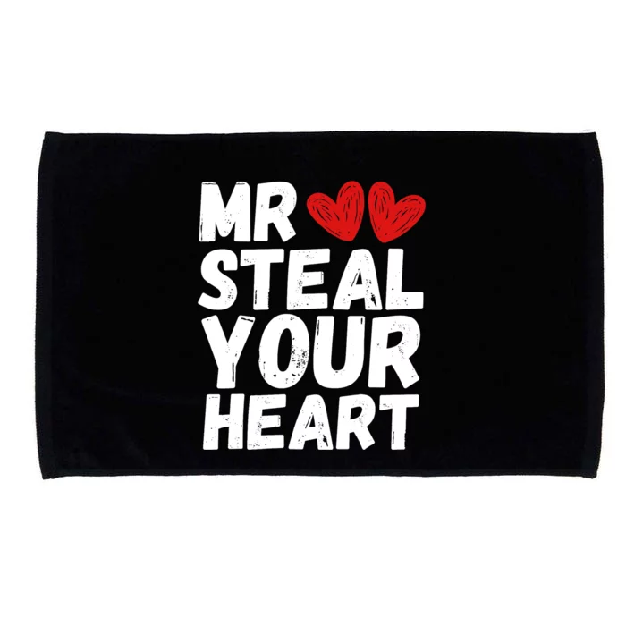 Funny Mr Steal Your Heart Valentines Day Boy Microfiber Hand Towel