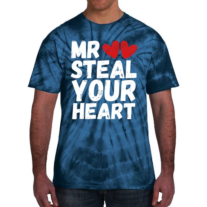 Funny Mr Steal Your Heart Valentines Day Boy Tie-Dye T-Shirt