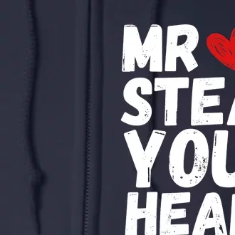 Funny Mr Steal Your Heart Valentines Day Boy Full Zip Hoodie