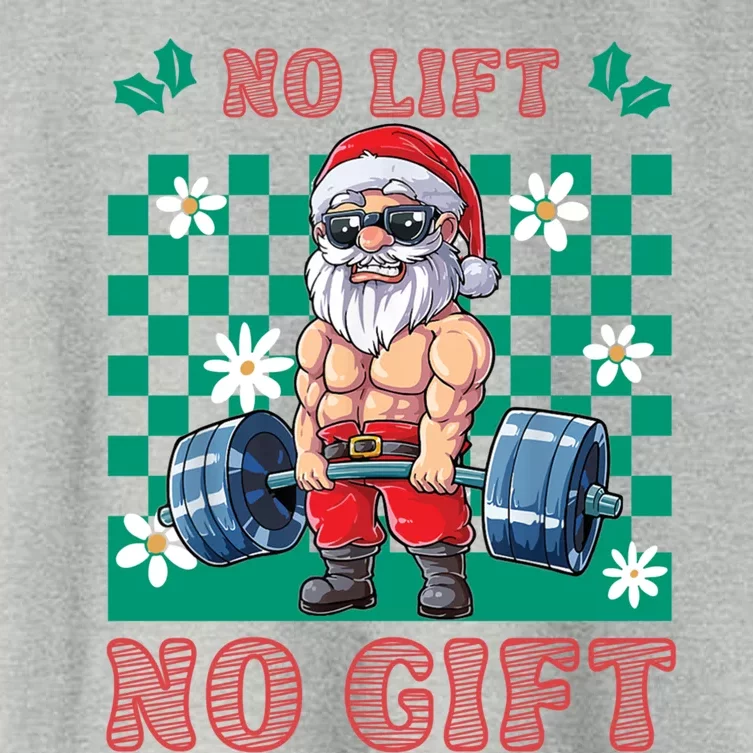 Funny Muscle Santa Lifting Christmas Ugly Christmas Gift Women's Crop Top Tee