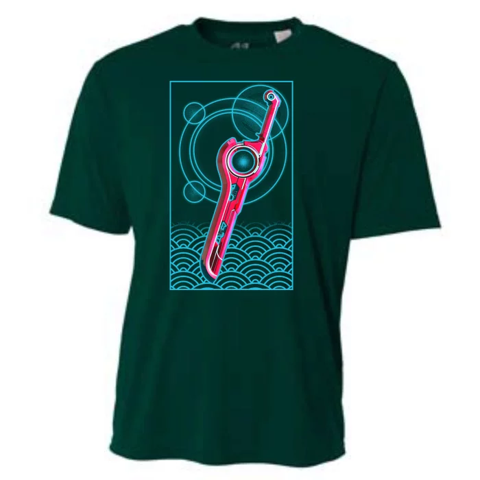 Futuristic Monado Sword Cooling Performance Crew T-Shirt