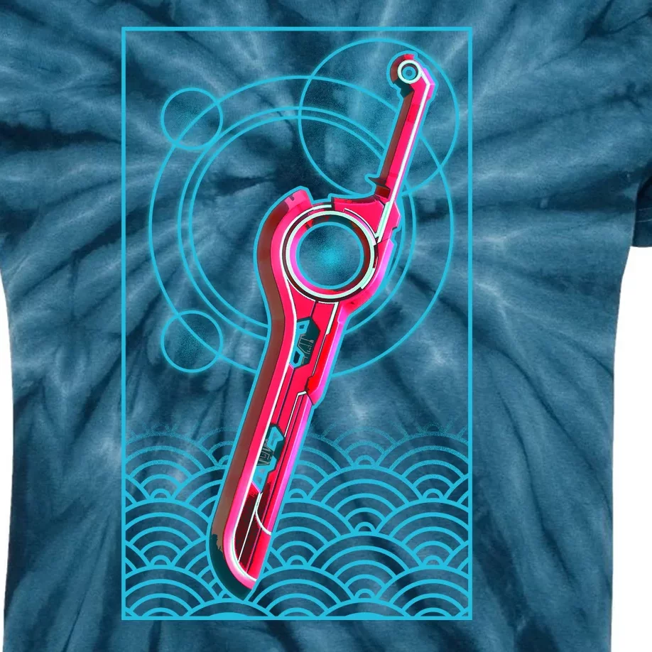 Futuristic Monado Sword Kids Tie-Dye T-Shirt