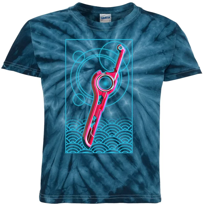 Futuristic Monado Sword Kids Tie-Dye T-Shirt