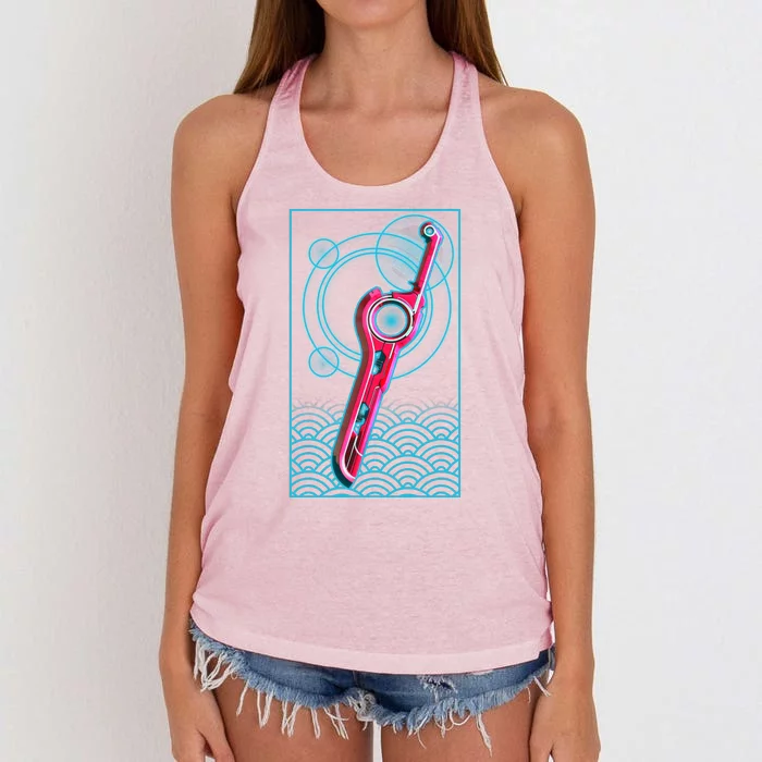 Futuristic Monado Sword Women's Knotted Racerback Tank