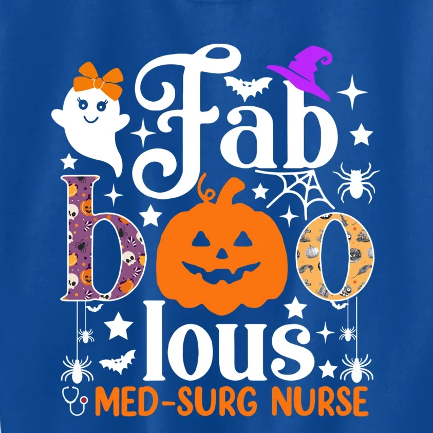 Faboolous Med Surg Nurse Great Gift Halloween Spooky Nursing Gift Kids Sweatshirt