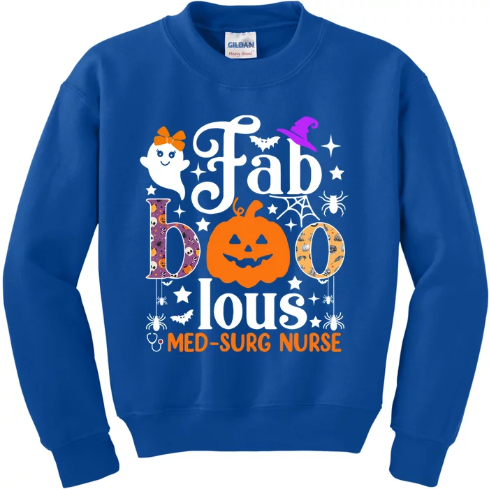 Faboolous Med Surg Nurse Great Gift Halloween Spooky Nursing Gift Kids Sweatshirt