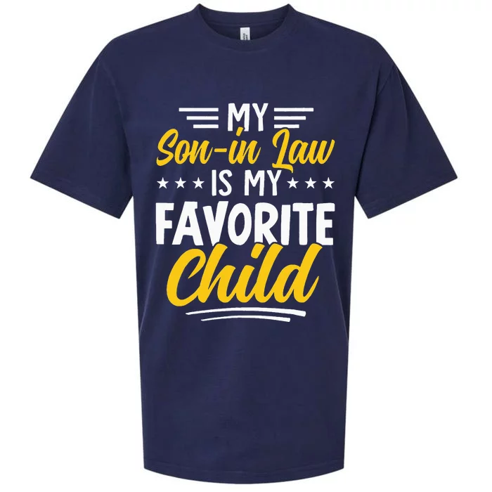 Funny My Son In Law Is My Favorite Child From Mother In Law Sueded Cloud Jersey T-Shirt