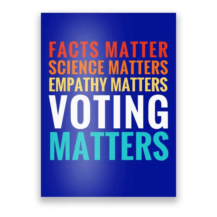 Facts Matter Science Matters Voting Matters Liberal Democrat Poster