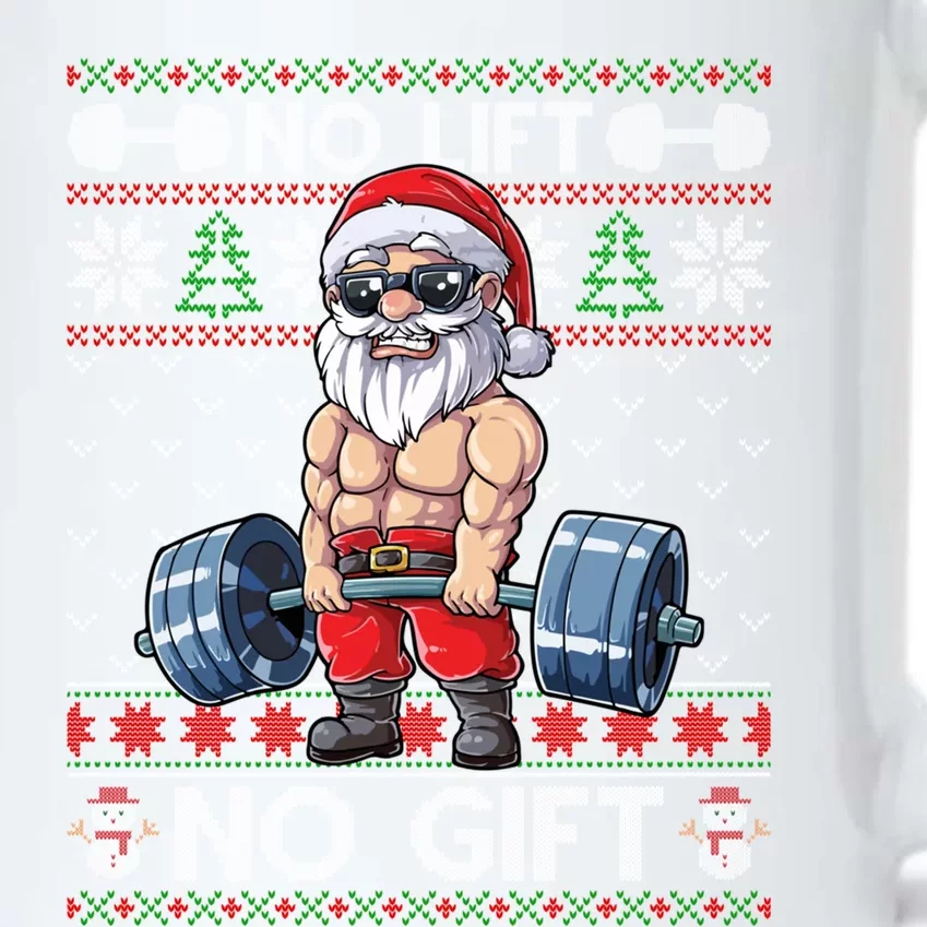 Funny Muscle Santa Lifting Christmas Ugly Christmas Sweater Meaningful Gift Black Color Changing Mug