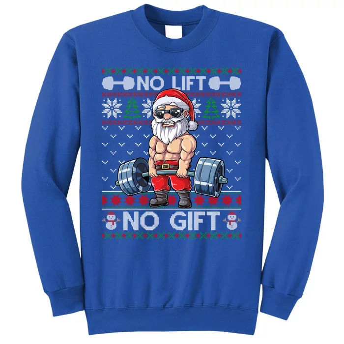 Funny Muscle Santa Lifting Christmas Ugly Christmas Sweater Meaningful Gift Sweatshirt