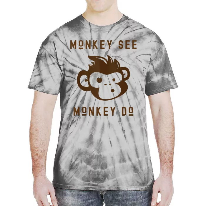 Funny Monkey See Monkey Do Cute Adorable Primate Chimp Tie-Dye T-Shirt