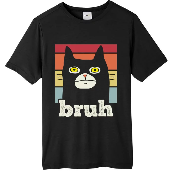 Funny Meme Saying Bruh With Cat Greetings Teens ChromaSoft Performance T-Shirt