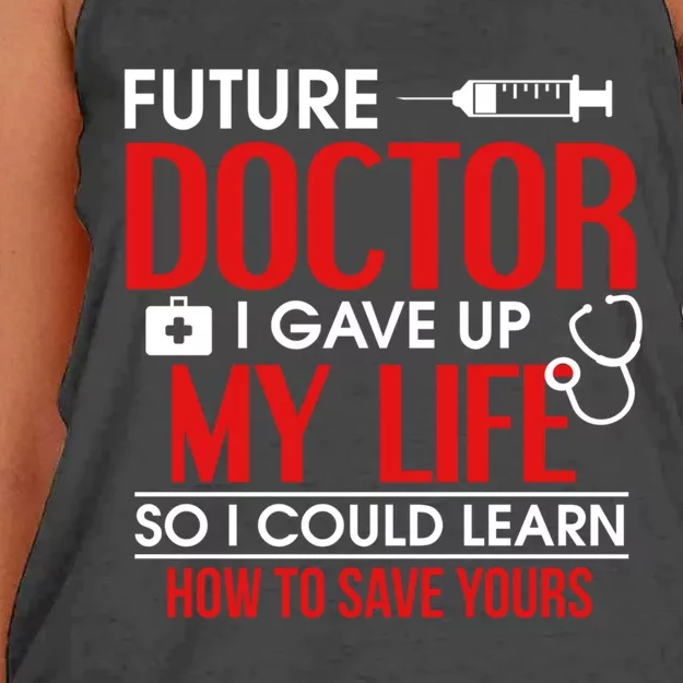 Funny Medical Student Design For Future Doctors And Physicians Gift Women's Knotted Racerback Tank