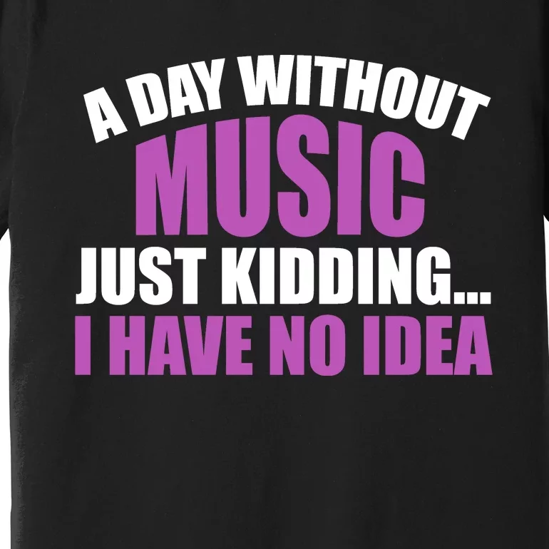 Funny Music Slogan Music Lover Funny Quotes Music Sayings Premium T-Shirt