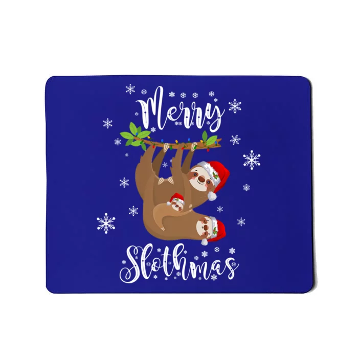 Funny Merry Slothmas Christmas Sloth Gift Mousepad