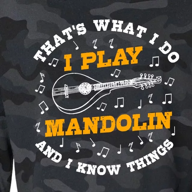 Funny Mandolin Saying Gift Folk Music Bluegrass Cropped Pullover Crew