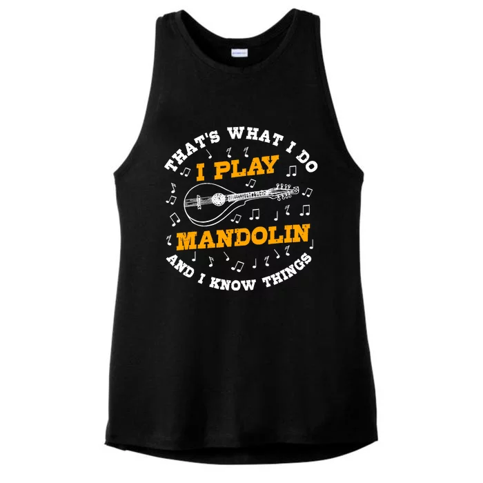 Funny Mandolin Saying Gift Folk Music Bluegrass Ladies Tri-Blend Wicking Tank