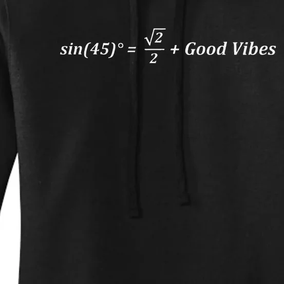 Funny Math Sin 45 Good Vibes Positive Geek Nerd Humor Women's Pullover Hoodie