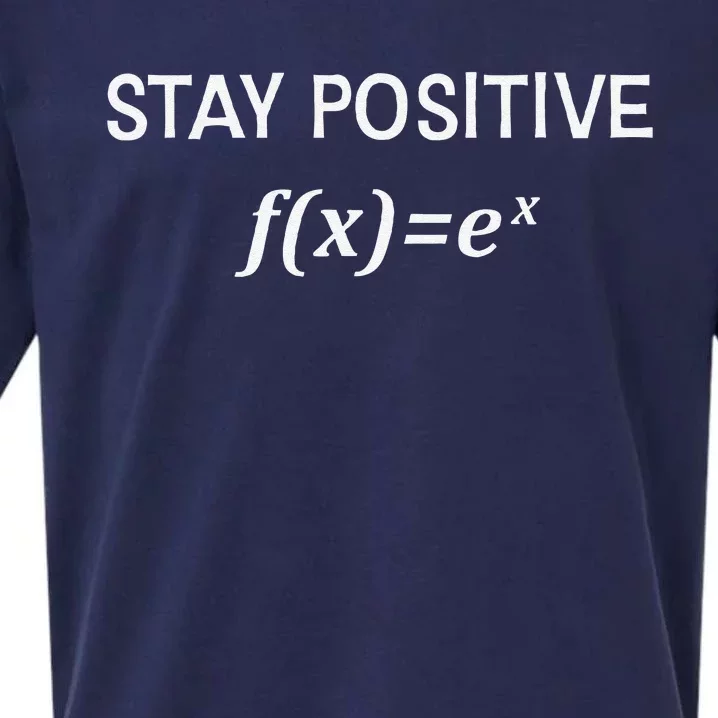 Funny Math Stay Positive Math Exponential Function Cute Math Sueded Cloud Jersey T-Shirt