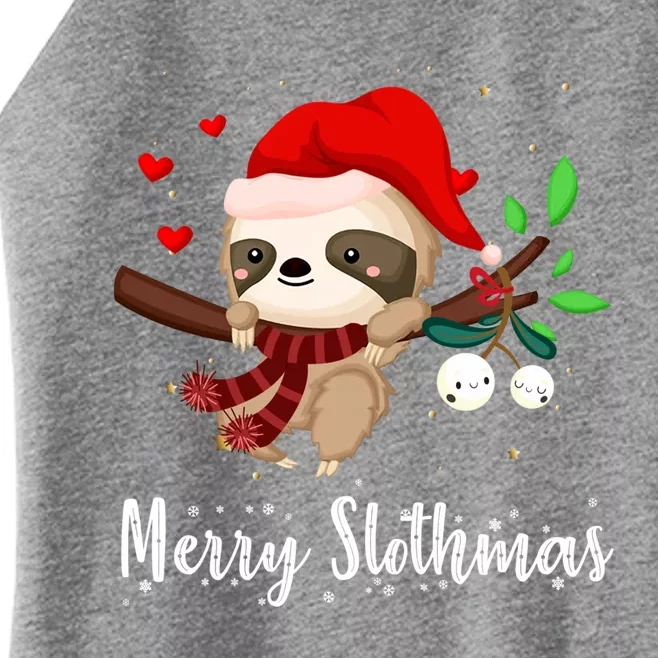 Funny Merry Slothmas Cute Sloth Christmas Gift Women’s Perfect Tri Rocker Tank