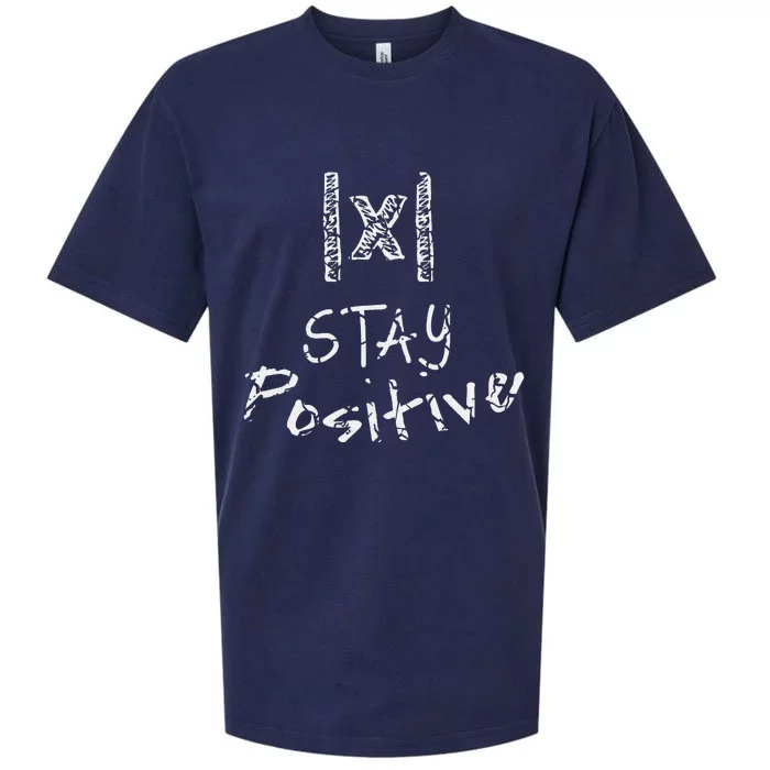 Funny Math Teacher Appreciation Stay Positive Absolute Value Sueded Cloud Jersey T-Shirt