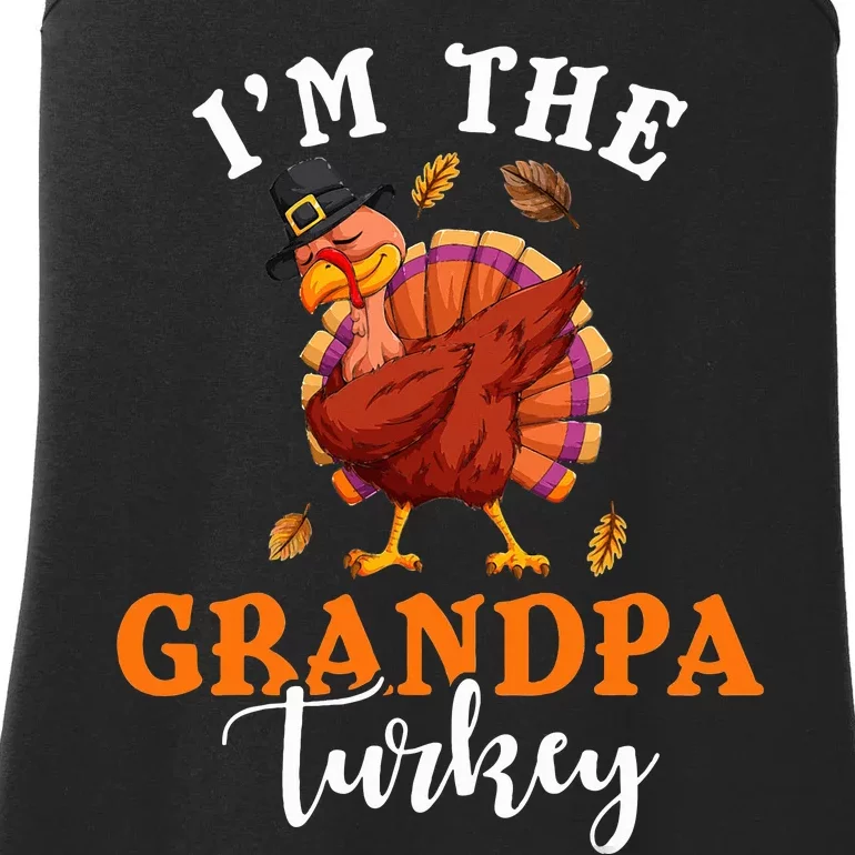 Family Matching Thanksgiving I’m The Grandpa Turkey Ladies Essential Tank