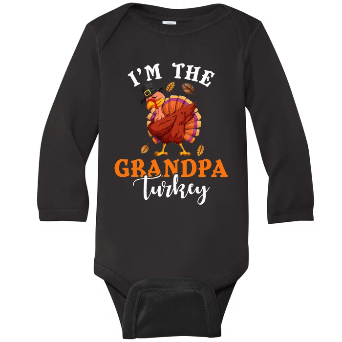 Family Matching Thanksgiving I’m The Grandpa Turkey Baby Long Sleeve Bodysuit