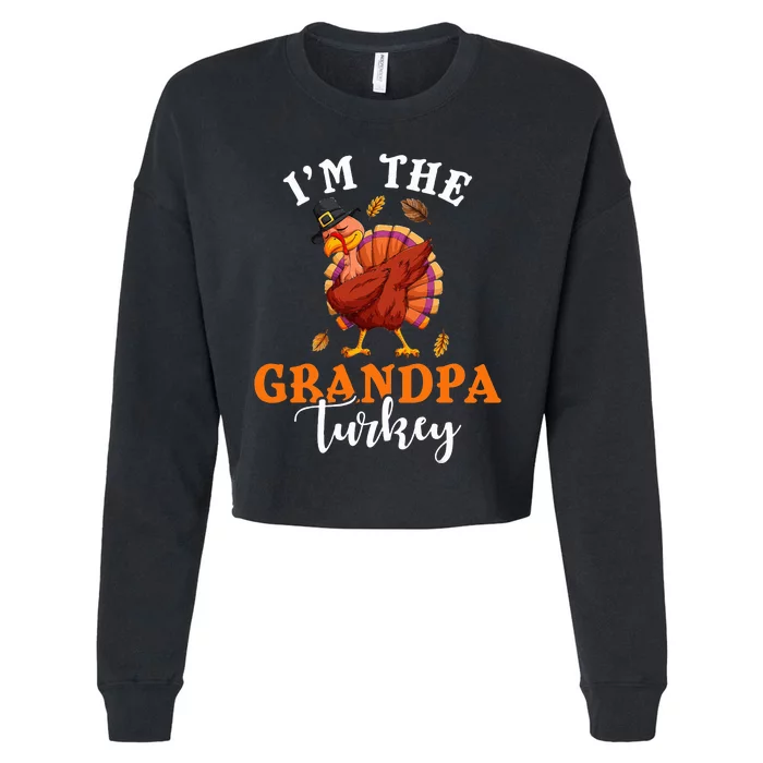 Family Matching Thanksgiving I’m The Grandpa Turkey Cropped Pullover Crew