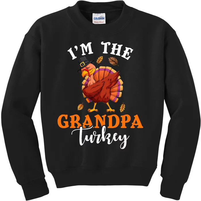 Family Matching Thanksgiving I’m The Grandpa Turkey Kids Sweatshirt