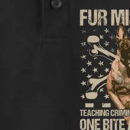 Fur Missiles Teaching Criminals Blue Line K9 Dog Unit Police Dry Zone Grid Performance Polo