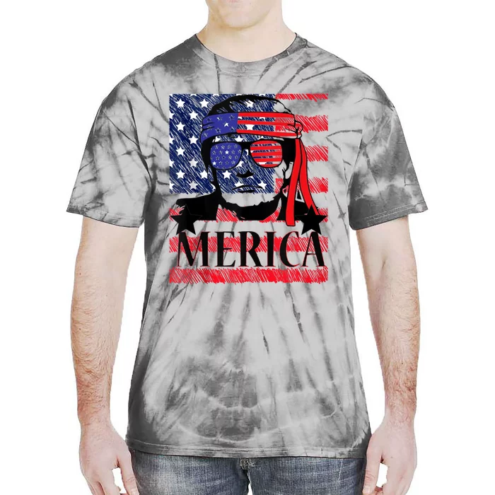 Funny Merica Trump 4th Of July Tie-Dye T-Shirt