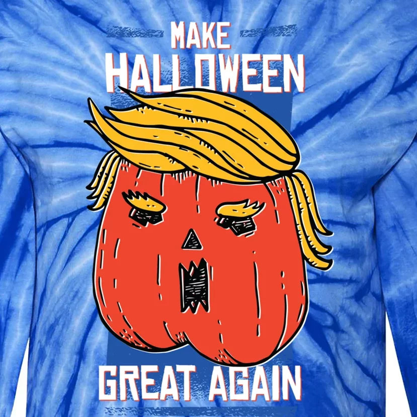 Funny Make This Halloween Great Again With Donald Trump Gift Tie-Dye Long Sleeve Shirt