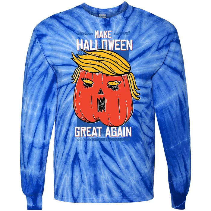 Funny Make This Halloween Great Again With Donald Trump Gift Tie-Dye Long Sleeve Shirt