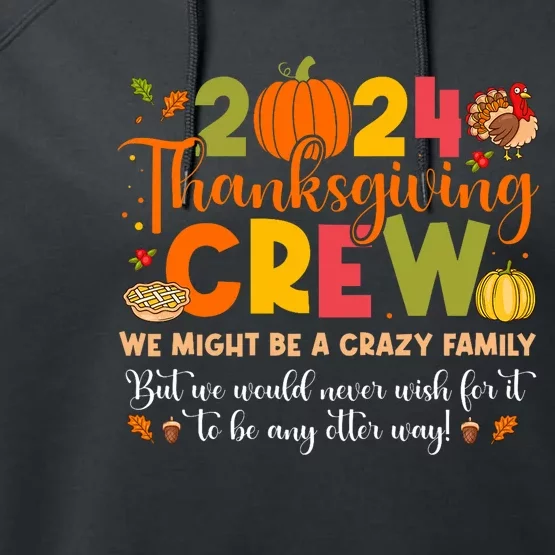 Family Matching Thanksgiving 2024 Thanksgiving Crew Turkey Performance Fleece Hoodie