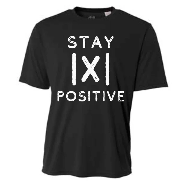 Funny Math Teacher Appreciation Stay Positive Absolute Value Cooling Performance Crew T-Shirt