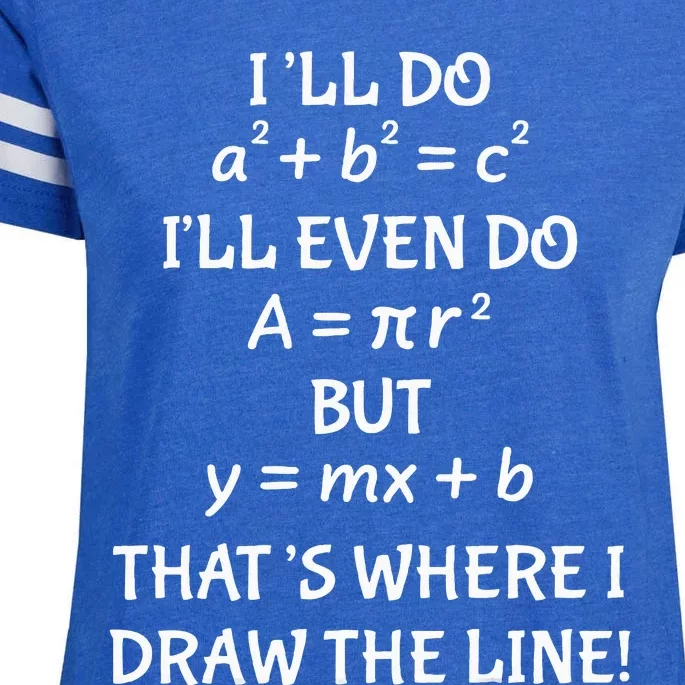 Funny Math Teacher Joke Quote Enza Ladies Jersey Football T-Shirt