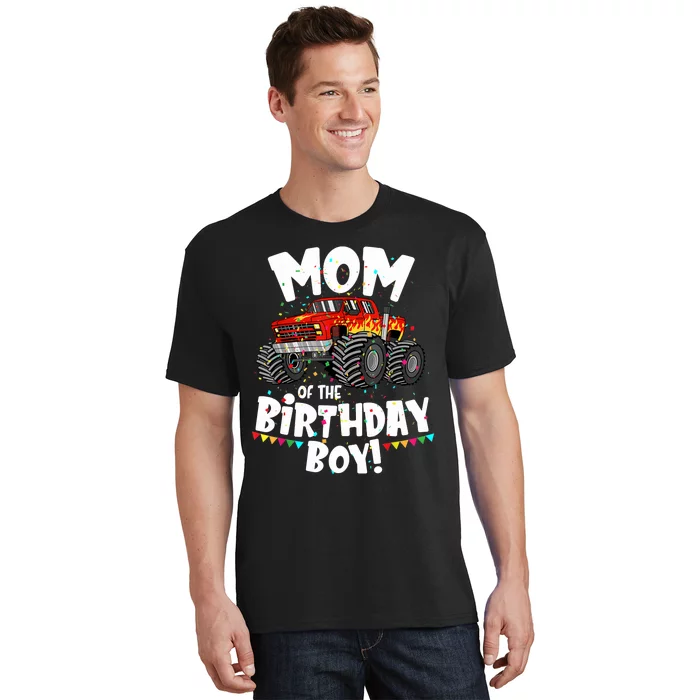 Funny Monster Truck Mom Of The Birthday Boy Gift For Her T-Shirt