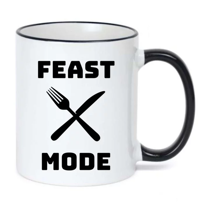 Feast Mode Thanksgiving Holiday Dinner Gift Black Color Changing Mug