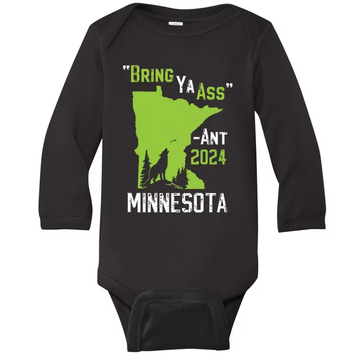 Funny Minnesota Timberwolves Baby Long Sleeve Bodysuit