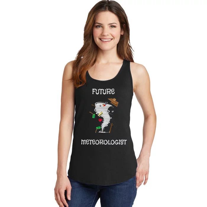 Future Meteorologist Tornado & Hurricane Storm Weather Ladies Essential Tank