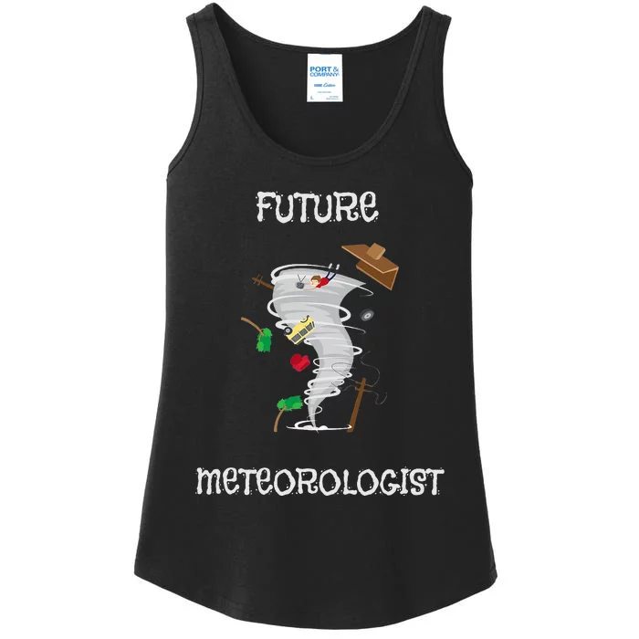 Future Meteorologist Tornado & Hurricane Storm Weather Ladies Essential Tank