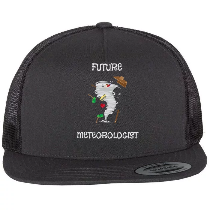 Future Meteorologist Tornado & Hurricane Storm Weather Flat Bill Trucker Hat