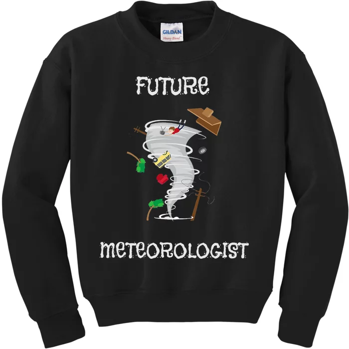 Future Meteorologist Tornado & Hurricane Storm Weather Kids Sweatshirt