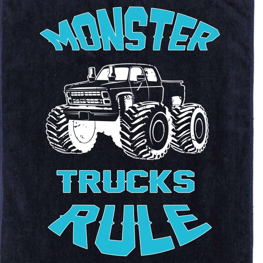 Funny Monster Truck Rule Gift Platinum Collection Golf Towel