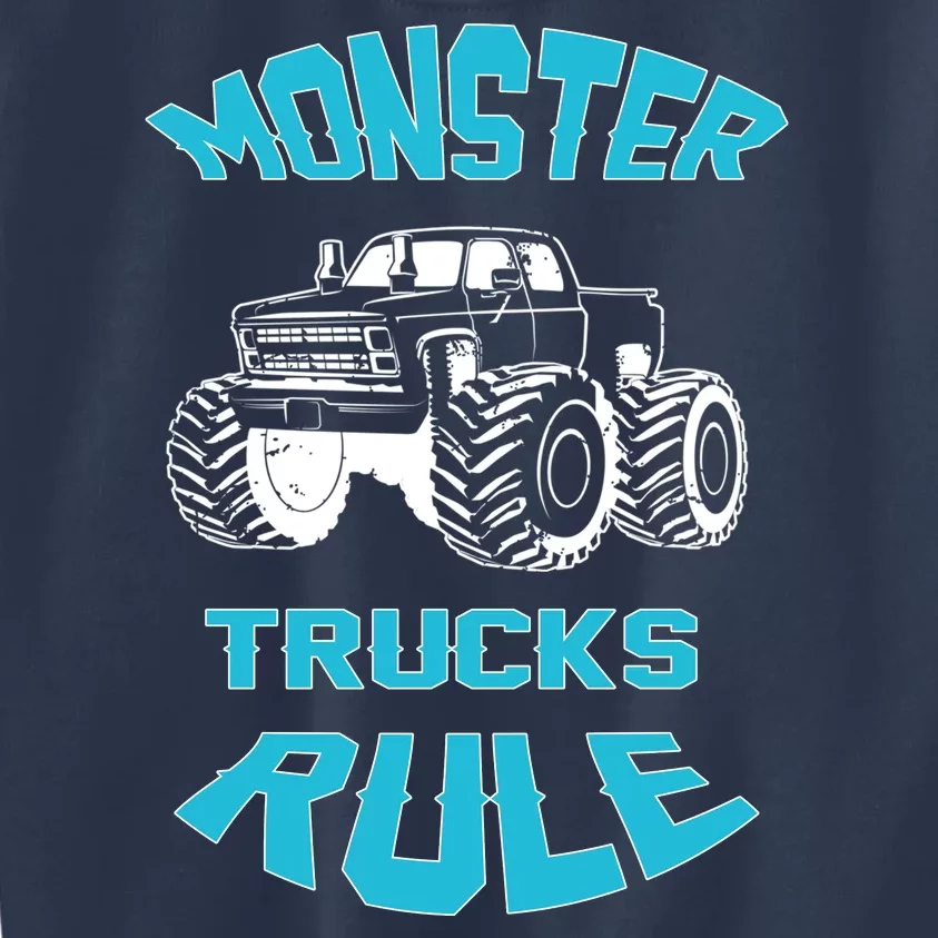 Funny Monster Truck Rule Gift Kids Sweatshirt