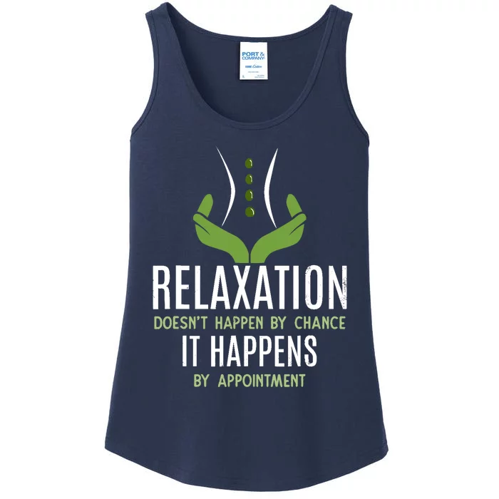 Funny Massage Therapist - Relaxation Happens Ladies Essential Tank