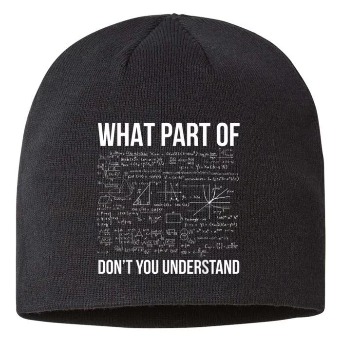 Funny Math Teacher Joke Men Women Fun Best Math Quotes 8 1/2in Sustainable Knit Beanie