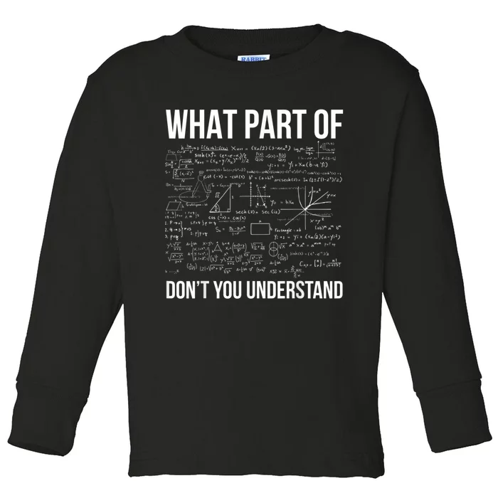 Funny Math Teacher Joke Men Women Fun Best Math Quotes Toddler Long Sleeve Shirt